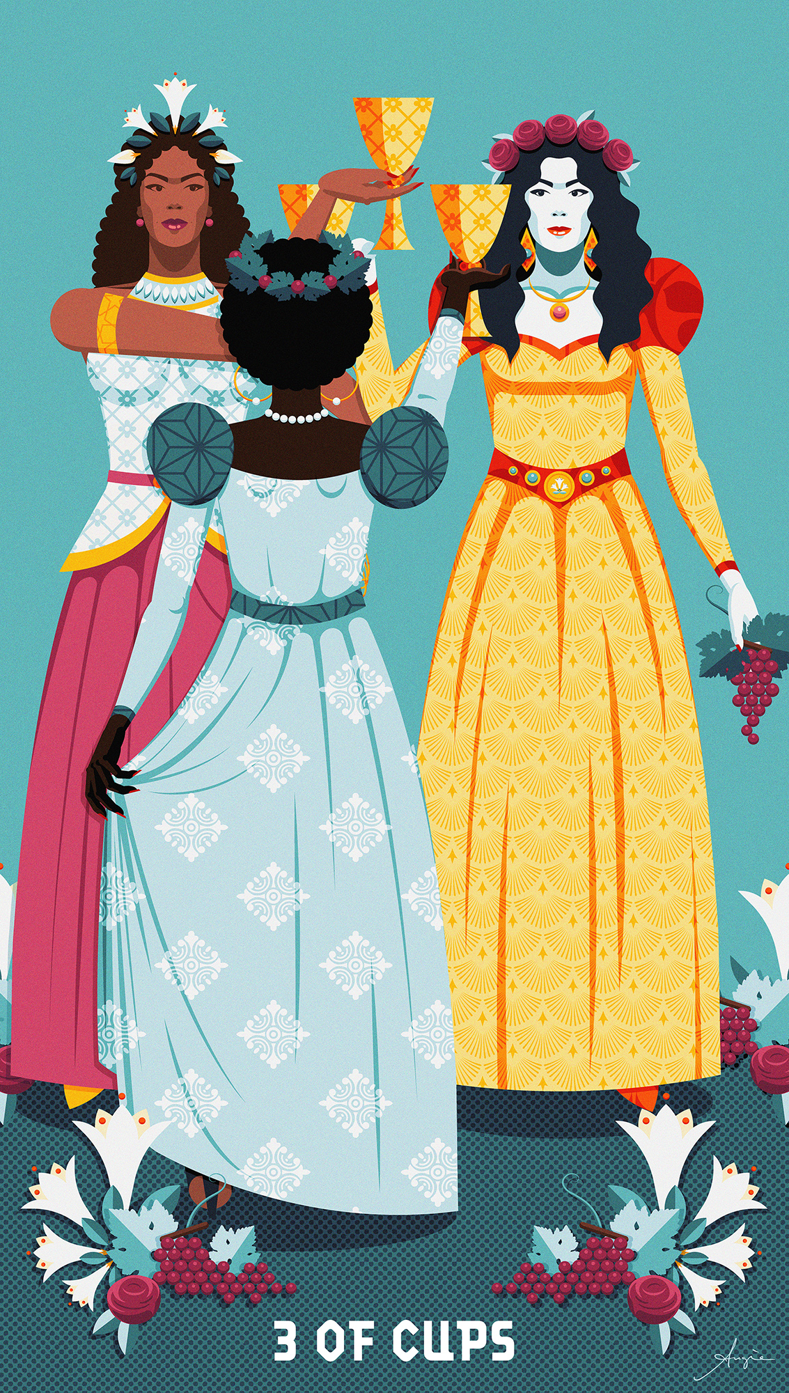 Tarot Deck: 3 of Cups Tarot Deck: 3 of Cups