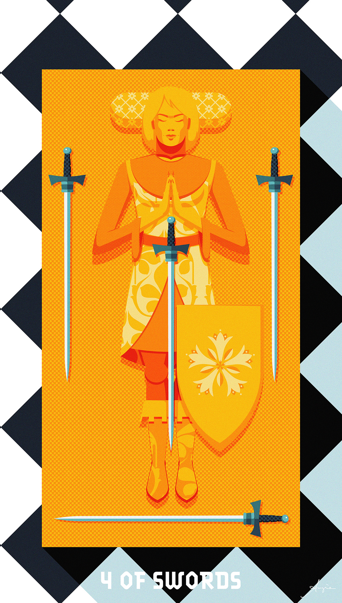 Tarot Deck: 4 of Swords