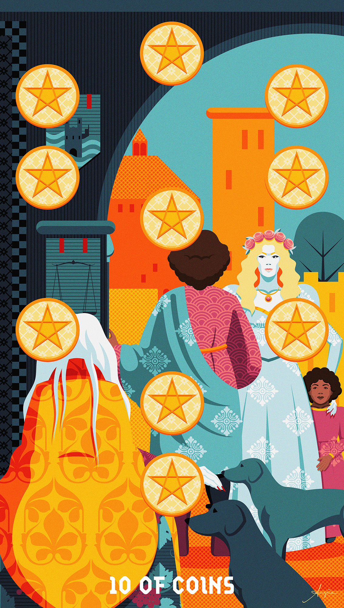 Tarot Deck: 10 of Coins