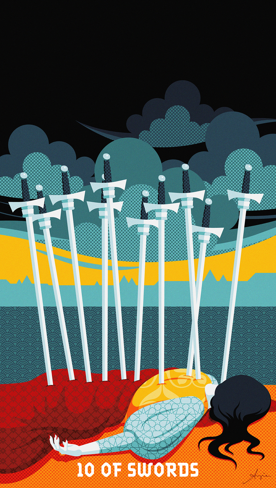 Tarot Deck: 10 of Swords