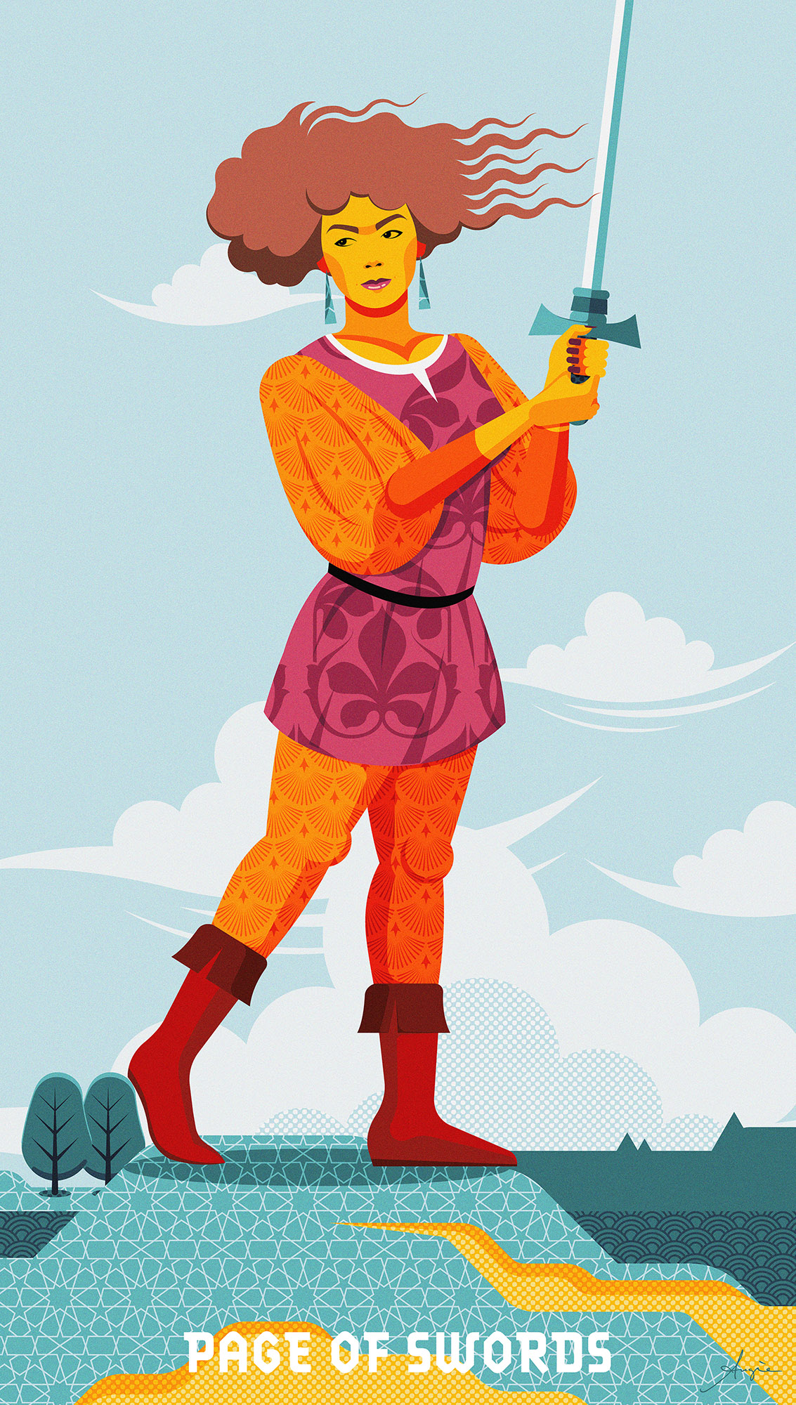 Tarot Deck: Page of Swords