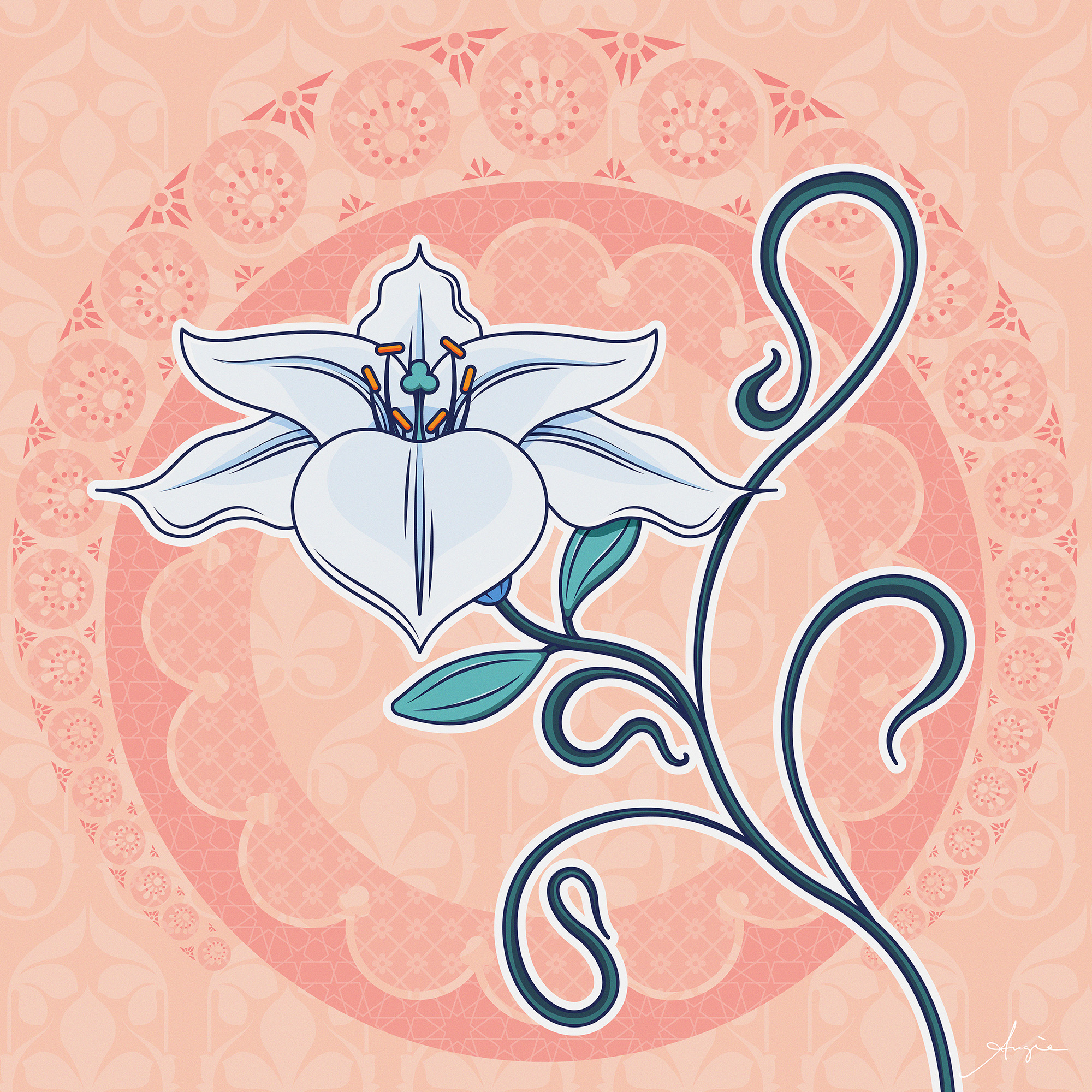 Art Nouveau Lily