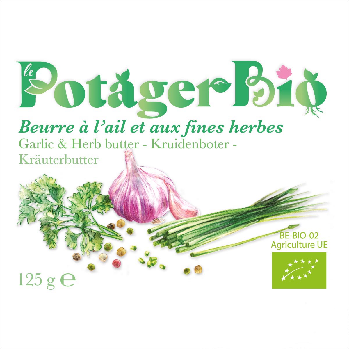 Le Potager Bio brand and illustration